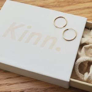 *SOLD* Solid 14k lightweight gold hoop earring